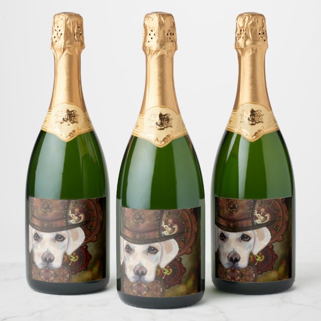 Étiquettes Pour Bouteilles De Vin Mousseux Labrador Retriever (Bouteilles)