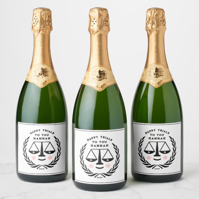 Étiquettes Pour Bouteilles De Vin Mousseux Law School Graduation Party Cadeau Sparkling Vin L (Bouteilles)