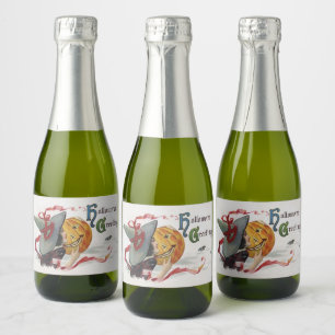 Étiquettes Pour Bouteilles De Vin Mousseux Le baiser de la sorcière : Jack-o'-lantern à Hallo