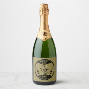 Étiquettes Pour Bouteilles De Vin Mousseux Le plus grand patron du monde