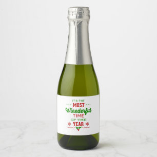 Étiquettes Pour Bouteilles De Vin Mousseux Le Temps Le Plus Dur Des Vins De L'Année Des Fêt