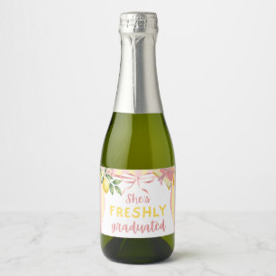 Étiquettes Pour Bouteilles De Vin Mousseux Limonade Fraîchement Diplômée Fête de Remise des D