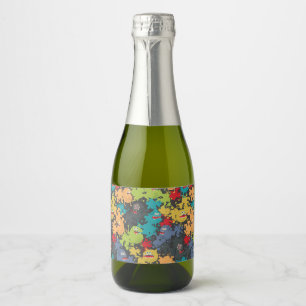 Étiquettes Pour Bouteilles De Vin Mousseux Little cute funny monsters