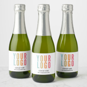 Étiquettes Pour Bouteilles De Vin Mousseux Logo Commercial Blanc Promotionnel