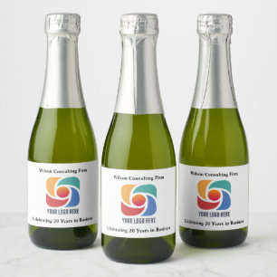 Étiquettes Pour Bouteilles De Vin Mousseux Logo d'entreprise personnalisé Mini marketing d'en