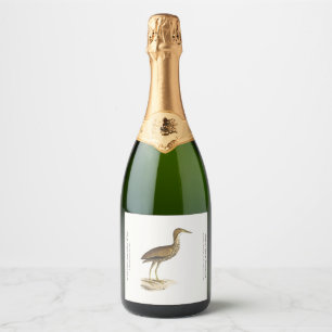 Étiquettes Pour Bouteilles De Vin Mousseux L'oiseau de Bittern américain (Botaurus lentiginos