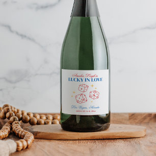 Étiquettes Pour Bouteilles De Vin Mousseux Lucky In Love Casino Bachelorette Week-end