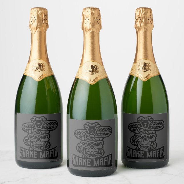Étiquettes Pour Bouteilles De Vin Mousseux Mafia du serpent (Bouteilles)