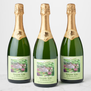 Étiquettes Pour Bouteilles De Vin Mousseux Maison du réchauffement de la rivière Rydal Mont W