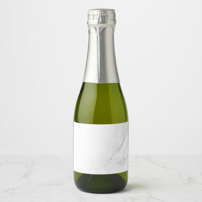 Étiquettes Pour Bouteilles De Vin Mousseux Marbre Blanc (Devant)