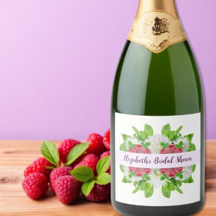 Étiquettes Pour Bouteilles De Vin Mousseux Mariage de Dahlia de Jardin