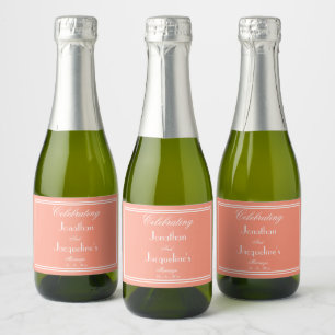 Étiquettes Pour Bouteilles De Vin Mousseux Mariage Faveurs Moderne Cute Mini
