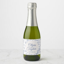 Mariage Floral Aquarelle Bleu Poussiéreux