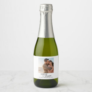 Étiquettes Pour Bouteilles De Vin Mousseux Mariage minimaliste de typographie simple photo