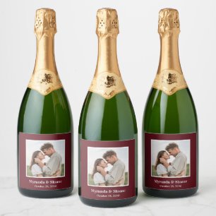 Étiquettes Pour Bouteilles De Vin Mousseux Mariage Photo Moderne