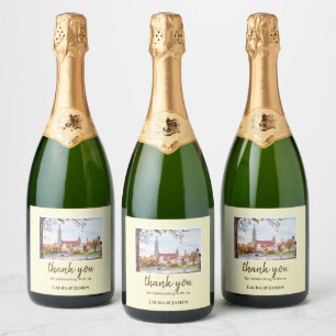 Étiquettes Pour Bouteilles De Vin Mousseux Mariage Ulm Minster Allemagne Farida Greenfield