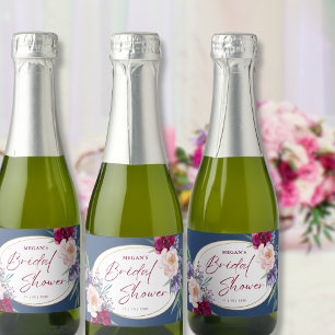 Étiquettes Pour Bouteilles De Vin Mousseux Marine Bleue Bourgogne Broussaillement & Fête des