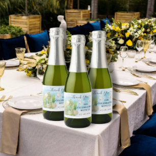 Étiquettes Pour Bouteilles De Vin Mousseux Merci Lieu fontaine colombes Mariage Luxe Cadeau