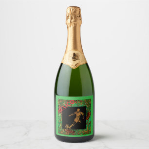 ÉTIQUETTES POUR BOUTEILLES DE VIN MOUSSEUX MEXIQUE FOOTBALL