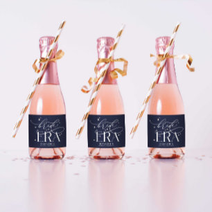 Étiquettes Pour Bouteilles De Vin Mousseux Mini bouteille de champagne pour la fête de mariag