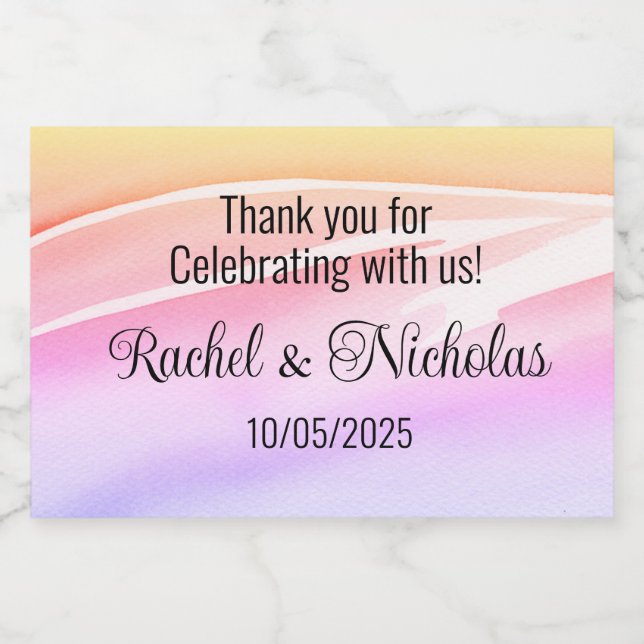 Étiquettes Pour Bouteilles De Vin Mousseux Minibouteilles de champagne privilégiées personnal (Étiquettes simples)