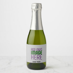 ÉTIQUETTES POUR BOUTEILLES DE VIN MOUSSEUX MODÈLE DE TEXTE D'IMAGE ASH SIMPLE MODERNE