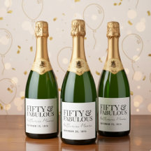 Modern Fifty and Fabulous Bold 50th Birthday