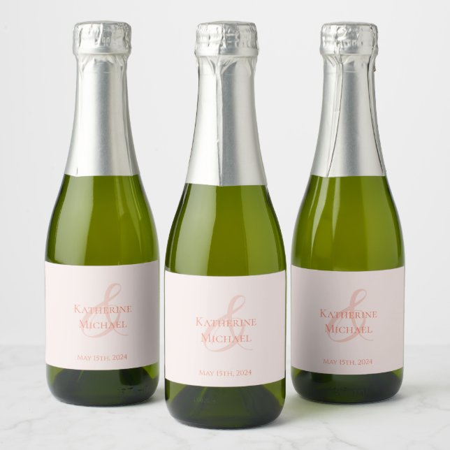 Étiquettes Pour Bouteilles De Vin Mousseux Moderne-Mariage (Bouteilles)