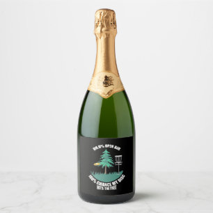 Étiquettes Pour Bouteilles De Vin Mousseux Mon Disque Golf Touche Les Arbres