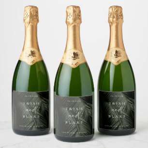 Étiquettes Pour Bouteilles De Vin Mousseux Moody Tropics Mariage