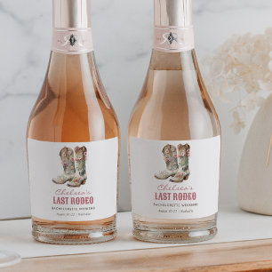 Étiquettes Pour Bouteilles De Vin Mousseux Nashville Dernier Rodeo Boots Bachelorette Party