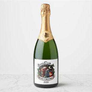 Étiquettes Pour Bouteilles De Vin Mousseux Noël du Club du livre