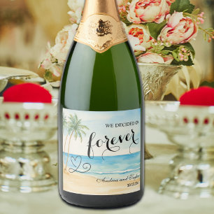 Étiquettes Pour Bouteilles De Vin Mousseux Nous avons choisi Forever Elegant Wedding