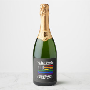 Étiquettes Pour Bouteilles De Vin Mousseux Nous Les Gens Signifie Tout Le Monde De La Fierté