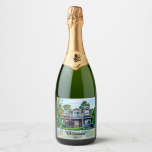 Étiquettes Pour Bouteilles De Vin Mousseux Nouvelle page d'accueil Année photo Cadeau client