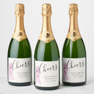 Étiquettes Pour Bouteilles De Vin Mousseux Pajamas Prosecco Chic Bachelorette Merci