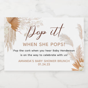 Étiquettes Pour Bouteilles De Vin Mousseux Pampas Neutre Faveur Grass