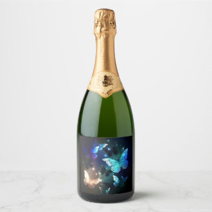 Étiquettes Pour Bouteilles De Vin Mousseux Papillon de nuit