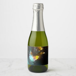 Étiquettes Pour Bouteilles De Vin Mousseux Papillon lumineux et papillons de nuit
