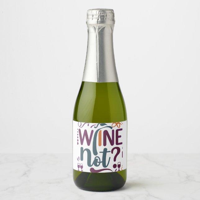 Étiquettes Pour Bouteilles De Vin Mousseux Pas de vin ? (Devant)
