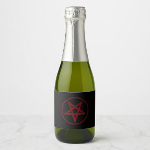 Étiquettes Pour Bouteilles De Vin Mousseux Pentagram Red Devil