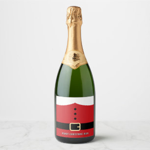 Étiquettes Pour Bouteilles De Vin Mousseux Père Noël
