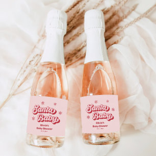 Étiquettes Pour Bouteilles De Vin Mousseux Père Noël Baby shower bébé Champagne