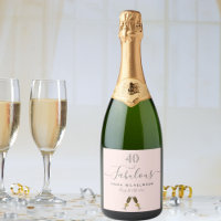 Personnalisé 40 fabuleux fête d'anniversaire rose 