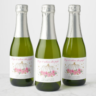 Étiquettes Pour Bouteilles De Vin Mousseux Petite Fille Citrouille Pop It Quand Elle Pète