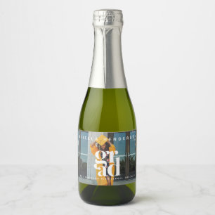 Étiquettes Pour Bouteilles De Vin Mousseux Photo Mini de diplômé moderne