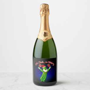 Étiquettes Pour Bouteilles De Vin Mousseux Pickleball de Noël Pickleball Picket de Noël