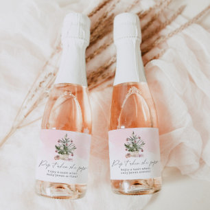 Étiquettes Pour Bouteilles De Vin Mousseux Pink hiver pop it quand elle pop