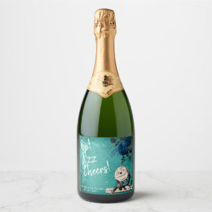 Étiquettes Pour Bouteilles De Vin Mousseux Pop Fizz salue Alice dans Wonderland Mariage