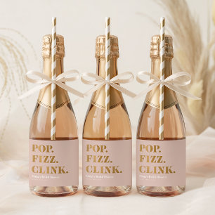 Étiquettes Pour Bouteilles De Vin Mousseux Pop nuptiale Fizz Clink Mini Bouteille de vin mous